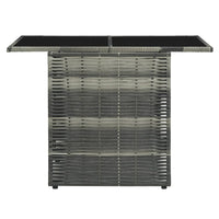 Thumbnail for 3-tlg. Bistro-Set mit Auflagen Poly Rattan Grau