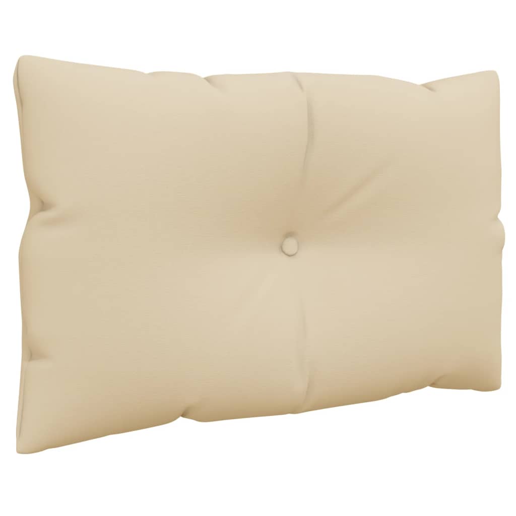 Palettenkissen 3-tlg. Beige Stoff