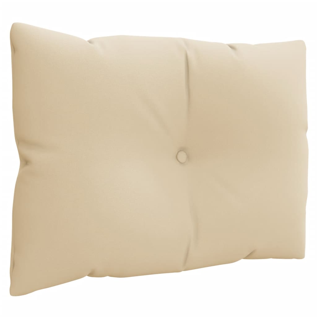 Palettenkissen 3-tlg. Beige Stoff