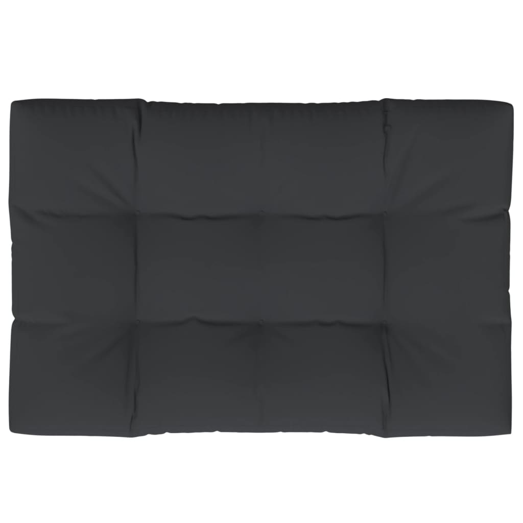 Palettenkissen Schwarz 120x80x12 cm Stoff
