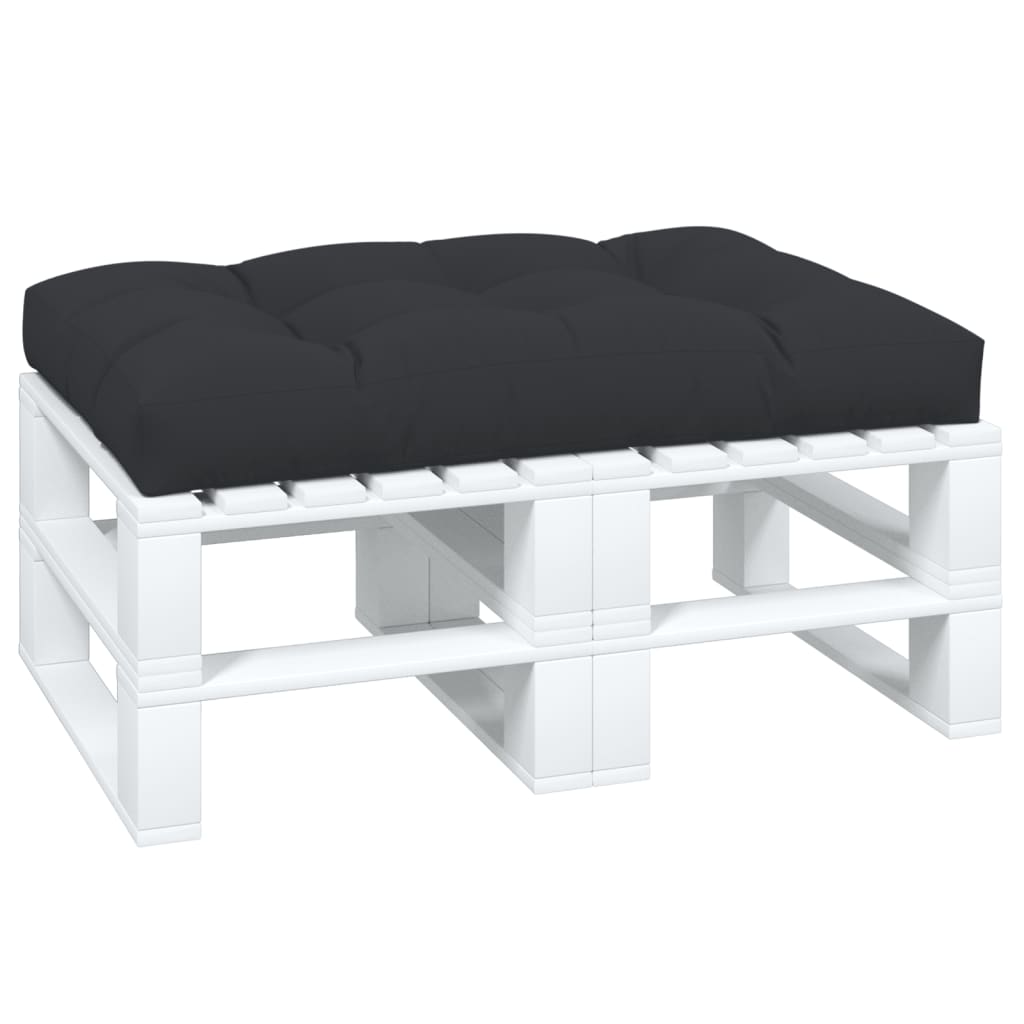 Palettenkissen Schwarz 120x80x12 cm Stoff