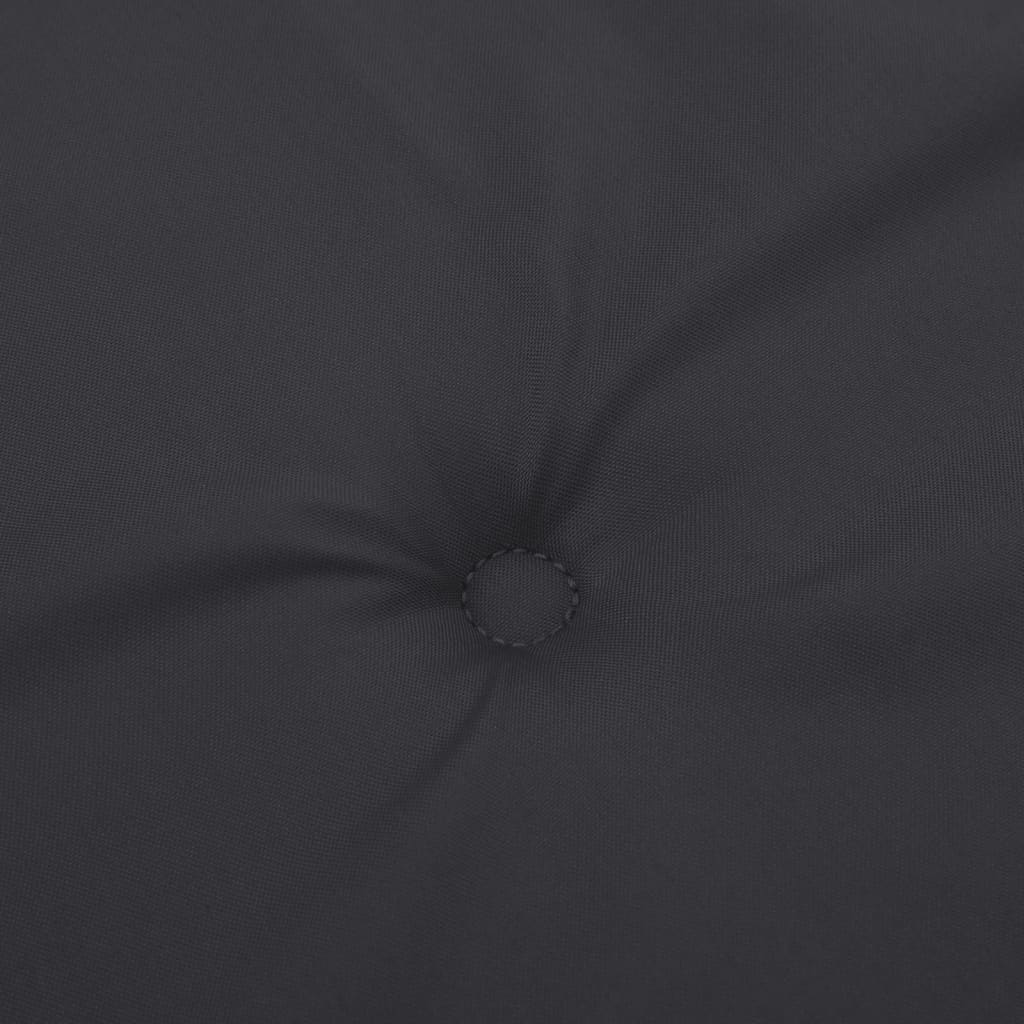 Gartenstuhlauflagen für Hochlehner 2 Stk. Schwarz 120x50x3 cm