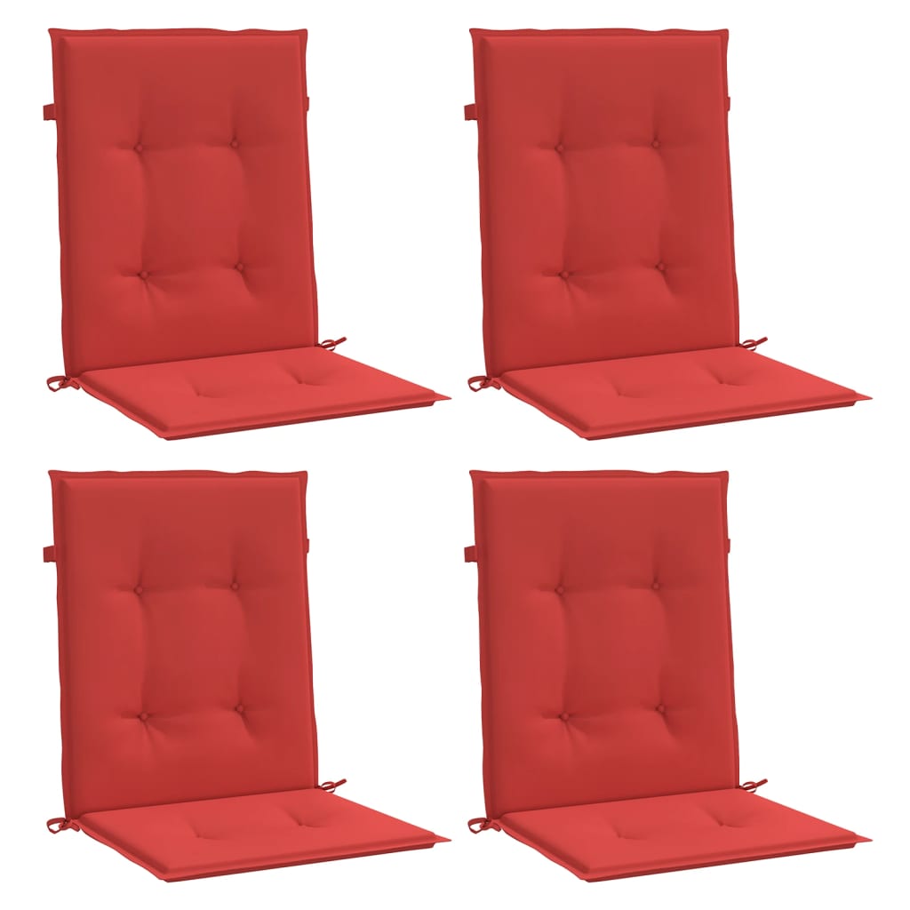 Gartenstuhlauflagen für Niedriglehner 4 Stk. Rot 100x50x3 cm