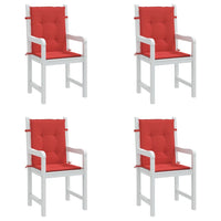 Thumbnail for Gartenstuhlauflagen für Niedriglehner 4 Stk. Rot 100x50x3 cm