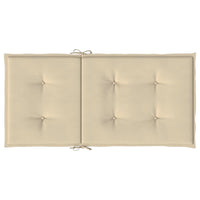 Thumbnail for Gartenstuhlauflagen für Niedriglehner 2 Stk. Beige 100x50x3 cm