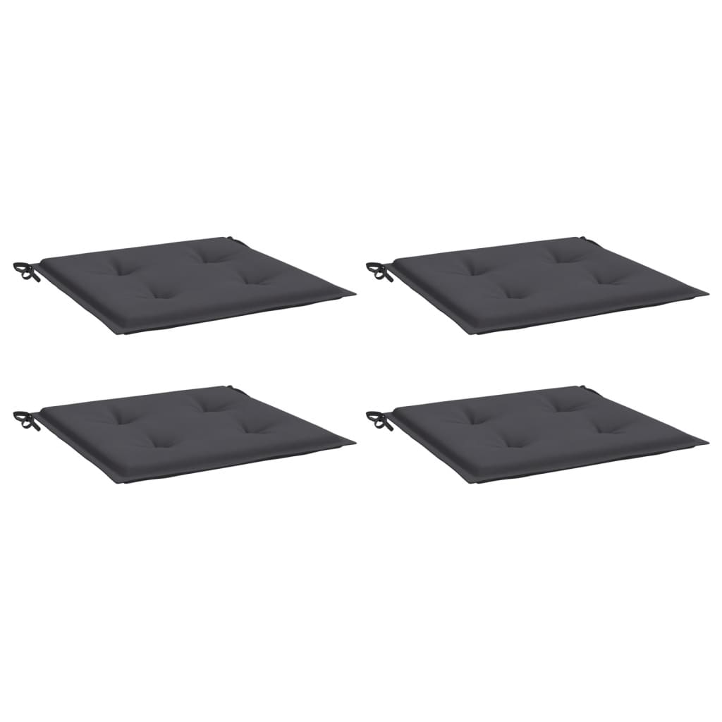 Gartenstuhl-Kissen 4 Stk. Anthrazit 40x40x3 cm Oxford-Gewebe