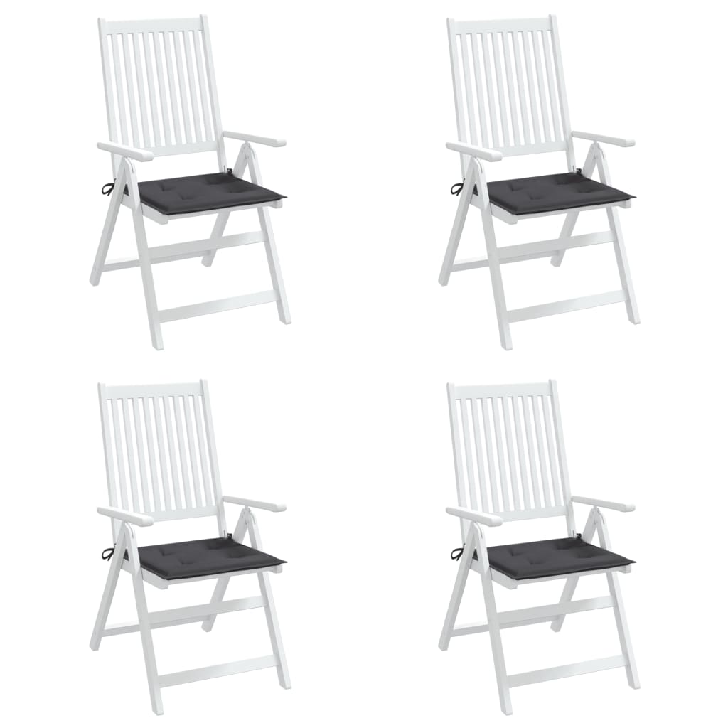 Gartenstuhl-Kissen 4 Stk. Anthrazit 40x40x3 cm Oxford-Gewebe