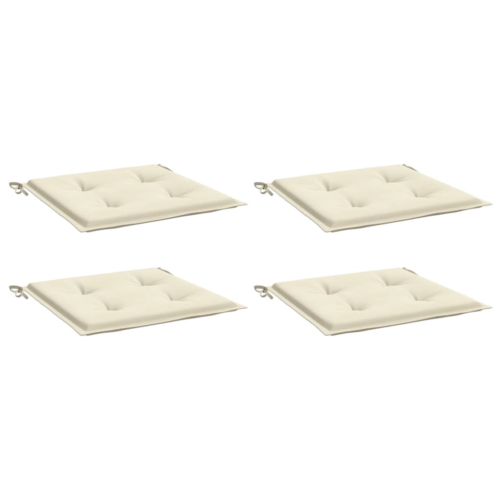 Gartenstuhl-Kissen 4 Stk. Creme 40x40x3 cm Oxford-Gewebe