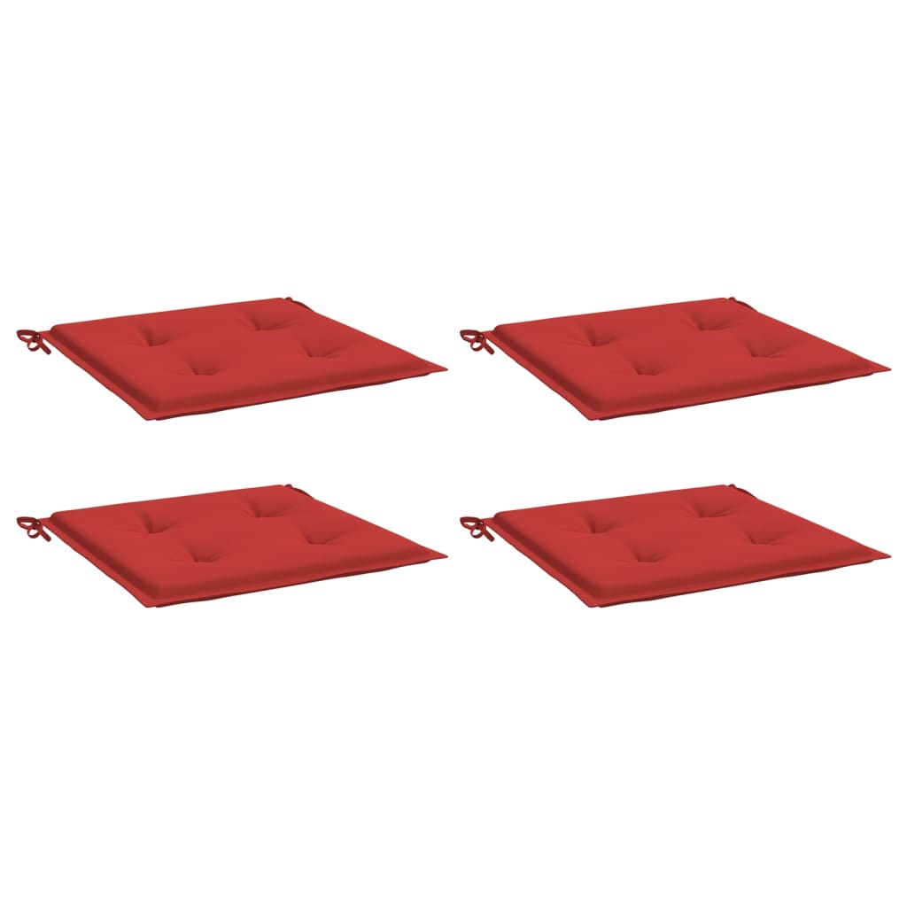 vidaXL Gartenstuhl-Kissen 4 Stk. Rot 40x40x3 cm Oxford-Gewebe