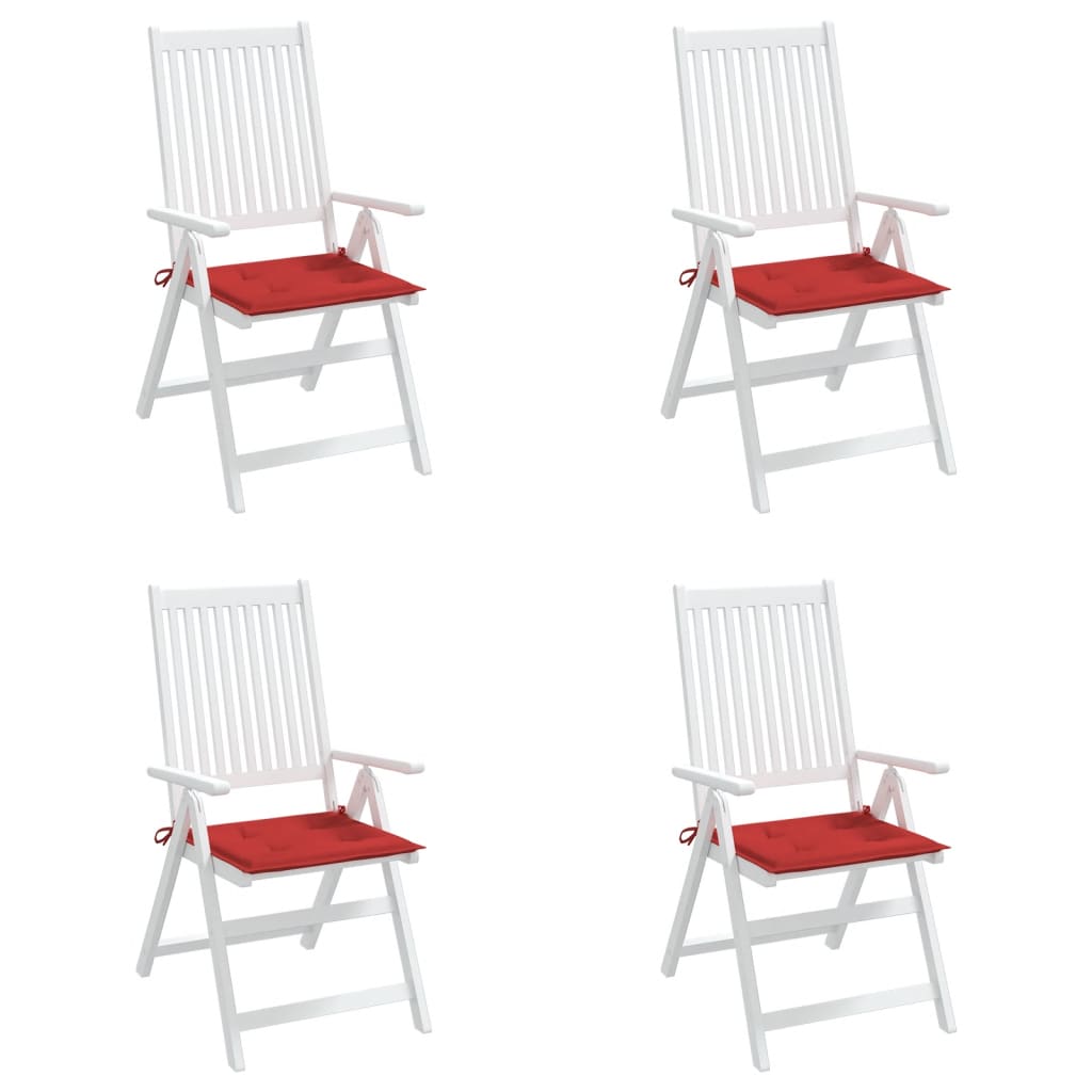 vidaXL Gartenstuhl-Kissen 4 Stk. Rot 40x40x3 cm Oxford-Gewebe