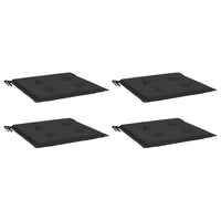 Thumbnail for vidaXL Gartenstuhl-Kissen 4 Stk. Schwarz 40x40x3 cm Oxford-Gewebe