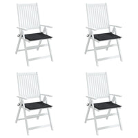 Thumbnail for vidaXL Gartenstuhl-Kissen 4 Stk. Schwarz 40x40x3 cm Oxford-Gewebe