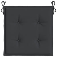 Thumbnail for vidaXL Gartenstuhl-Kissen 4 Stk. Schwarz 40x40x3 cm Oxford-Gewebe
