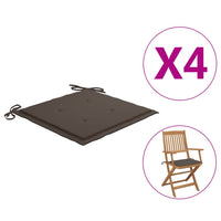 Thumbnail for Gartenstuhl-Kissen 4 Stk. Taupe 40x40x3 cm Oxford-Gewebe