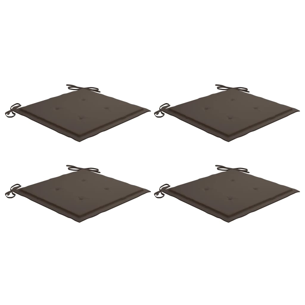 Gartenstuhl-Kissen 4 Stk. Taupe 40x40x3 cm Oxford-Gewebe