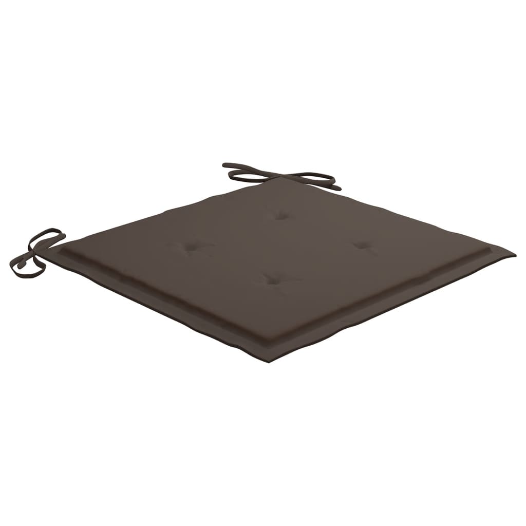 Gartenstuhl-Kissen 4 Stk. Taupe 40x40x3 cm Oxford-Gewebe