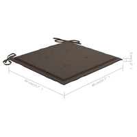 Thumbnail for Gartenstuhl-Kissen 4 Stk. Taupe 40x40x3 cm Oxford-Gewebe