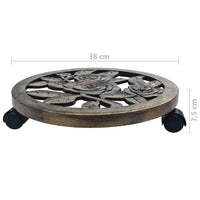 Thumbnail for Pflanzenroller 6 Stk. Bronze 38 cm Kunststoff