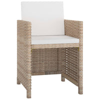 Thumbnail for 5-tlg. Garten-Essgruppe mit Auflagen Poly Rattan Beige
