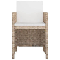 Thumbnail for 5-tlg. Garten-Essgruppe mit Auflagen Poly Rattan Beige