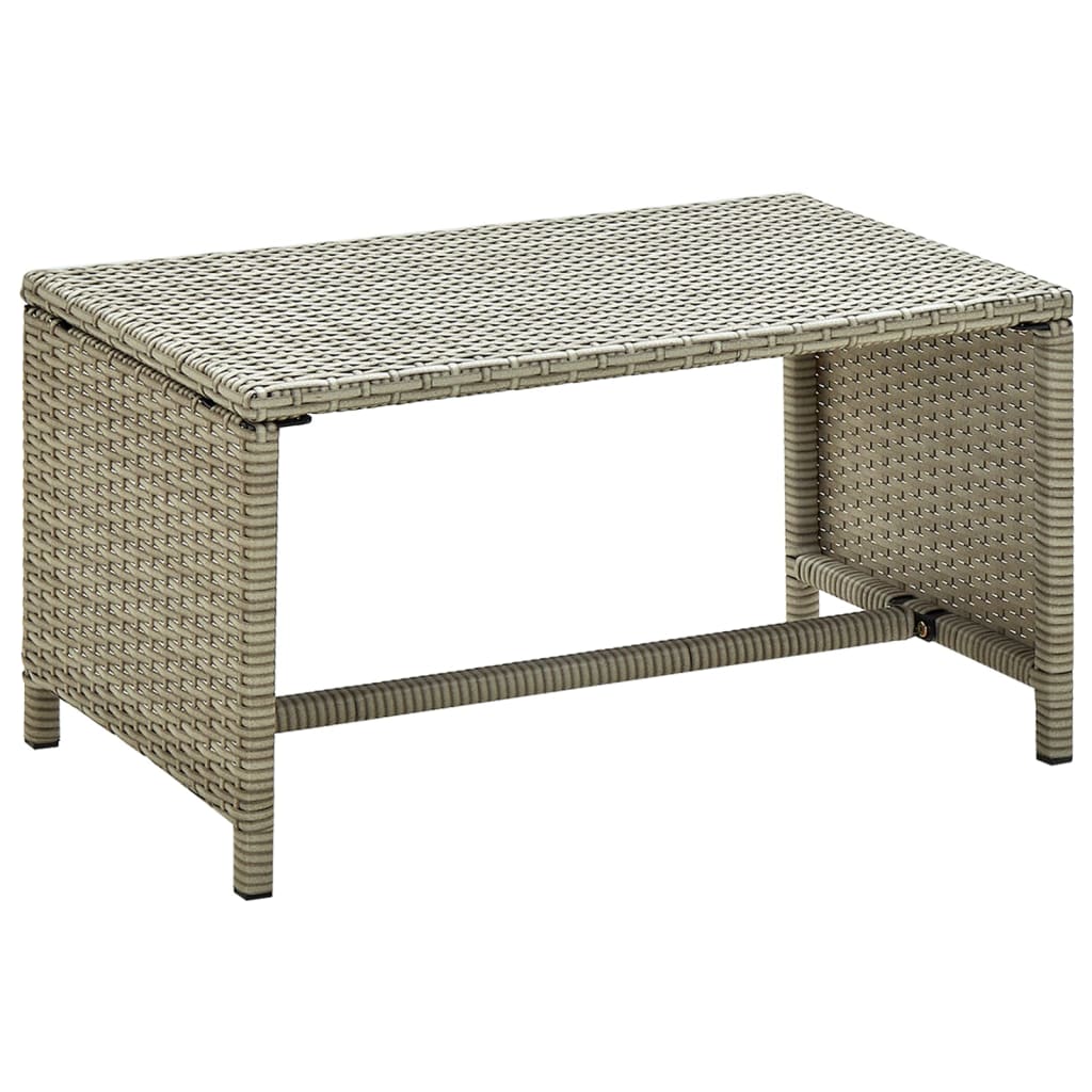 Couchtisch Beige 70x40x38 cm Poly Rattan