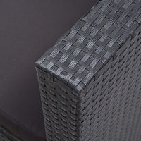 Thumbnail for 3-tlg. Garten-Lounge-Set mit Auflagen Poly Rattan Schwarz