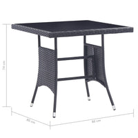 Thumbnail for 5-tlg. Garten-Essgruppe Poly Rattan Schwarz