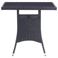 Thumbnail for 5-tlg. Garten-Essgruppe Poly Rattan Schwarz