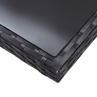 Thumbnail for 5-tlg. Garten-Essgruppe Poly Rattan Schwarz