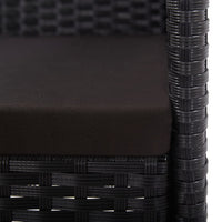 Thumbnail for 5-tlg. Garten-Essgruppe Poly Rattan Schwarz