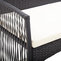 Thumbnail for 4-tlg. Garten-Lounge-Set mit Auflage Poly Rattan Schwarz
