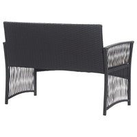 Thumbnail for 4-tlg. Garten-Lounge-Set mit Auflage Poly Rattan Schwarz
