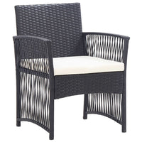 Thumbnail for 4-tlg. Garten-Lounge-Set mit Auflage Poly Rattan Schwarz