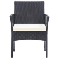 Thumbnail for 4-tlg. Garten-Lounge-Set mit Auflage Poly Rattan Schwarz