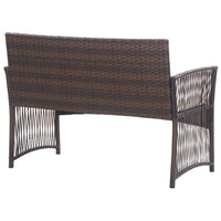 Thumbnail for 4-tlg. Garten-Lounge-Set mit Auflage Poly Rattan Braun