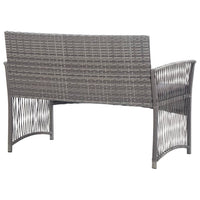 Thumbnail for 4-tlg. Garten-Lounge-Set mit Auflage Poly Rattan Anthrazit