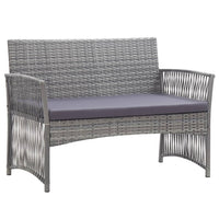 Thumbnail for 4-tlg. Garten-Lounge-Set mit Auflage Poly Rattan Anthrazit