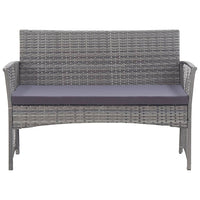 Thumbnail for 4-tlg. Garten-Lounge-Set mit Auflage Poly Rattan Anthrazit