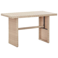 Thumbnail for Gartentisch Beige 110x60x67 cm Poly Rattan