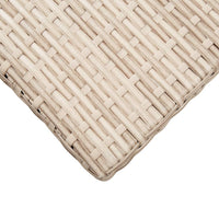 Thumbnail for Gartentisch Beige 110x60x67 cm Poly Rattan