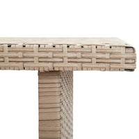 Thumbnail for Gartentisch Beige 110x60x67 cm Poly Rattan