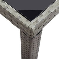Thumbnail for Gartentisch Anthrazit 123x60x74 cm Poly Rattan