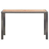Thumbnail for Gartentisch Anthrazit und Braun 123x60x74 cm Massivholz Akazie