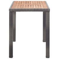 Thumbnail for Gartentisch Anthrazit und Braun 123x60x74 cm Massivholz Akazie