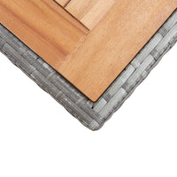 Thumbnail for Gartentisch Anthrazit und Braun 123x60x74 cm Massivholz Akazie