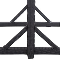 Thumbnail for Gartentisch Schwarz 110×53×72 cm Glas und Poly Rattan