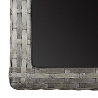 Thumbnail for Gartentisch Anthrazit 110x53x72 cm Glas und Poly Rattan