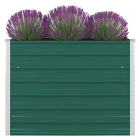 Thumbnail for Hochbeet 100 x 100 x 77 cm Verzinkter Stahl Grün