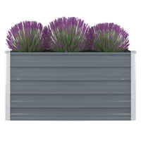 Thumbnail for Hochbeet 100 x 100 x 45 cm Verzinkter Stahl Grau