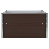 Thumbnail for Hochbeet 100 x 100 x 45 cm Verzinkter Stahl Braun